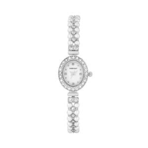 Danecraft Women’s Silver-Plated Oval Watch Quartz | NWT